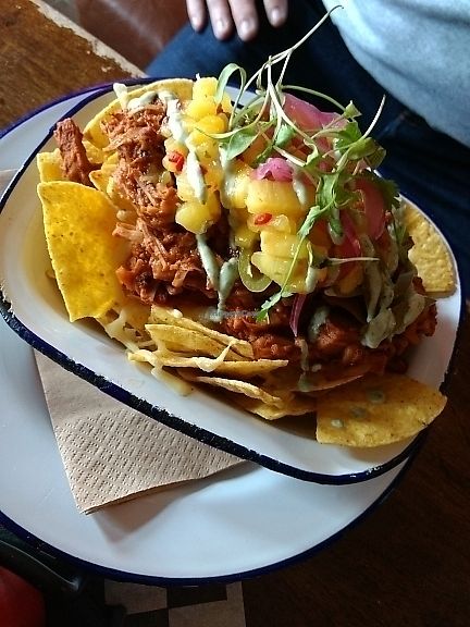 jackfruit nachos at Lucky Pig - Paradise Palms in Edinburgh