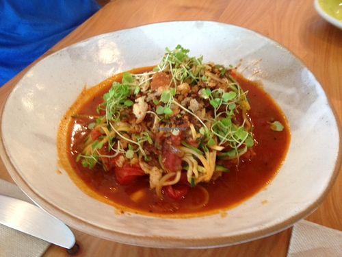 courgette pasta at Big Sur at Big Sur in Auckland