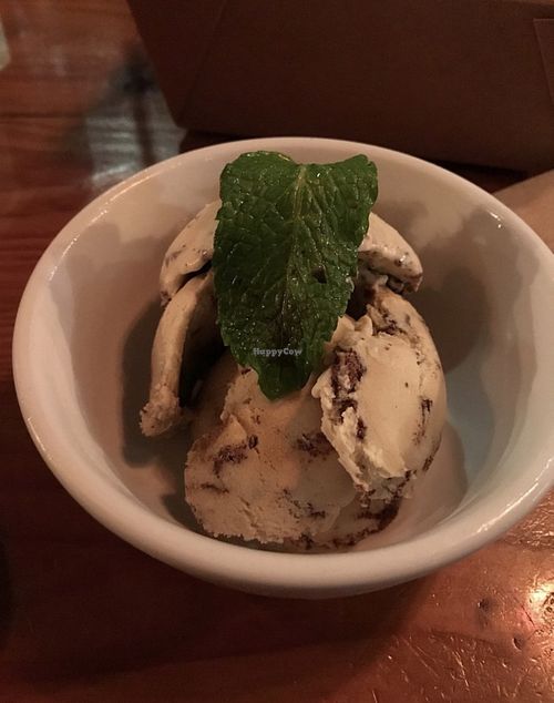 Salted caramel ice cream   at MeeT in Gastown in Vancouver