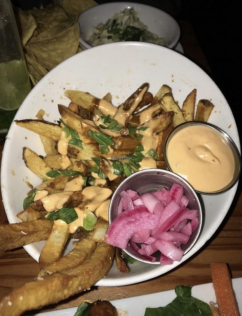 Satay Sauce and Spicy Mayo Fries   at MeeT in Gastown in Vancouver