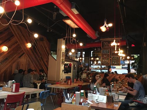 Inside  at MeeT in Gastown in Vancouver