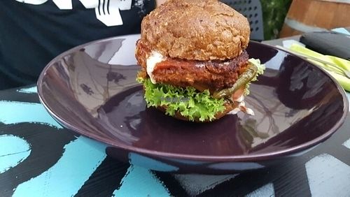 huge burger! at Timo Franke - Vegan Cuisine in Buehl
