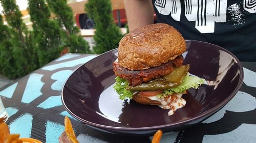 burger with avocado at Timo Franke - Vegan Cuisine in Buehl