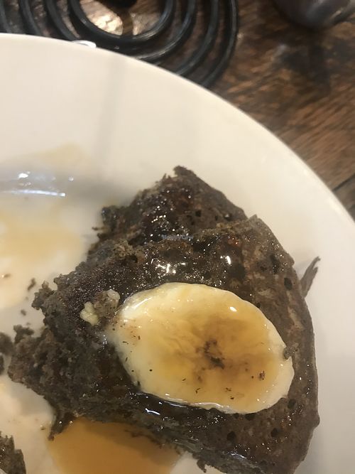 Banana buckwheat pancake at Stamp Proper Foods in Los Angeles