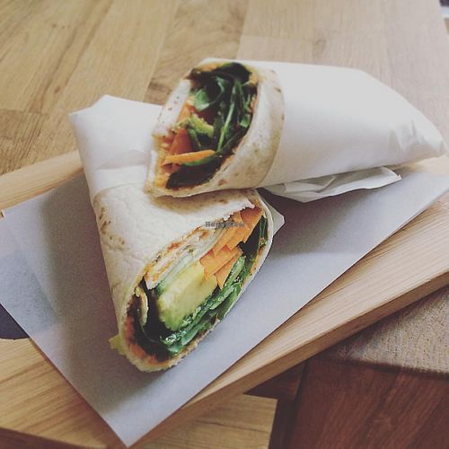 hummus avo wrap at Stullenbuero in Dresden