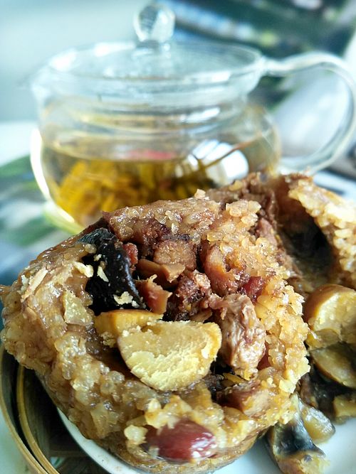 The ingredients in the dumpling at Tian Xin Vegetarian 甜心素食 - Hougang in Northeast Singapore