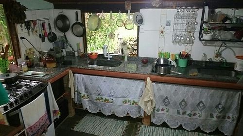 Kitchen at Restaurante da Kashi  in Bocaina De Minas