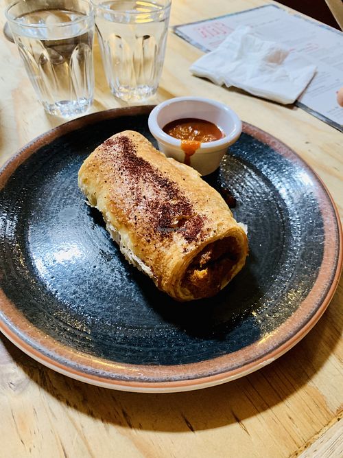 Vegan sausage roll  at Ray Cafe in Brunswick