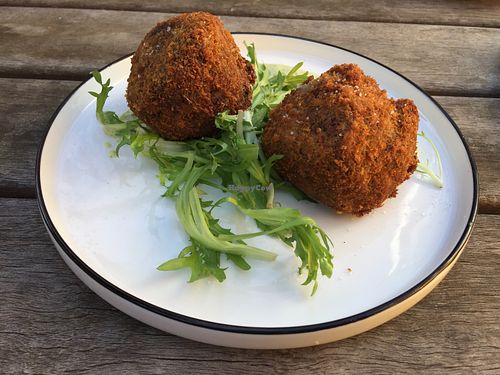 Deep fried vegan lasagna at Ray Cafe in Brunswick
