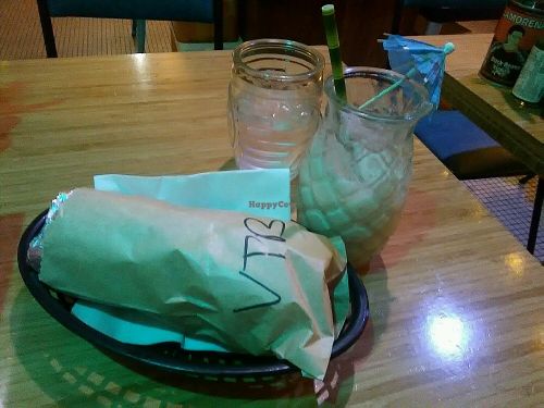 Burrito and piña colada  at Trippy Taco  in St Kilda