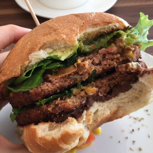 ";vurger"; patty  at Green Vurgers in San Jose