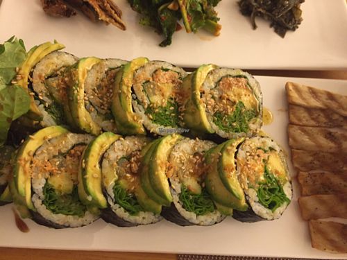 avocado gimbap!  at Vege Narang in Busan