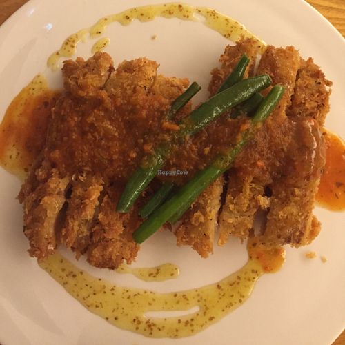 bean cutlet!  at Vege Narang in Busan