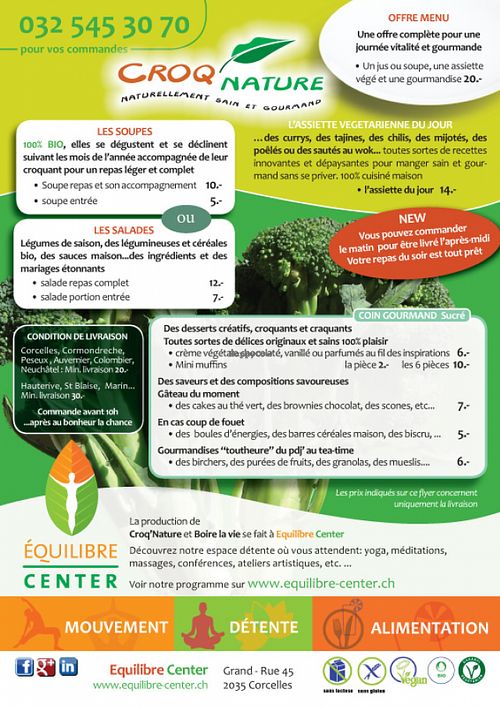 The menu board with all the options !  at Croq'Nature in Corcelles