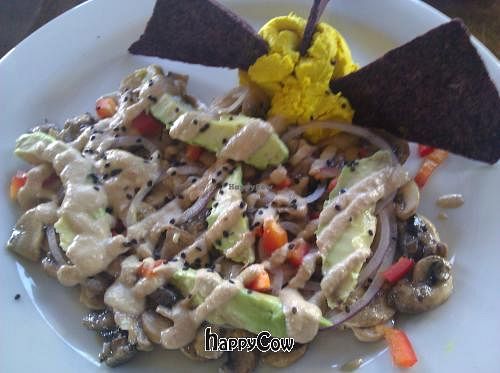 Avocado cheese scrabble at RAWvolution in Santa Monica