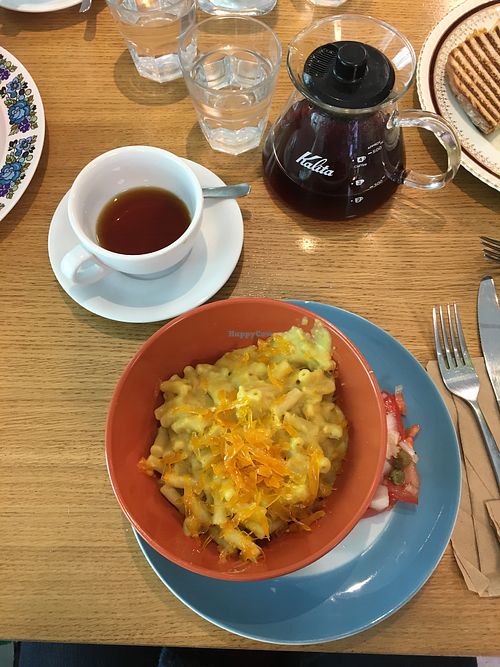 vegan mac 'n' cheese  at The Chemistry Cafe in Stourbridge