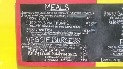 Menu 1 at Simmer Down Caribbean Cafe - Food Trailer in Arcata