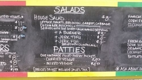 Menu 2 at Simmer Down Caribbean Cafe - Food Trailer in Arcata