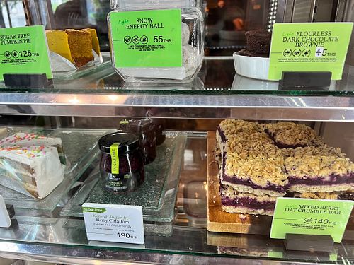 Veganerie - cakes selection at Veganerie Concept - Benjasiri Park in Bangkok