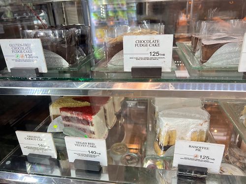 Veganerie - cakes selection at Veganerie Concept - Benjasiri Park in Bangkok