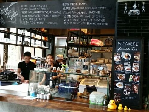 counter at Veganerie Concept - Benjasiri Park in Bangkok