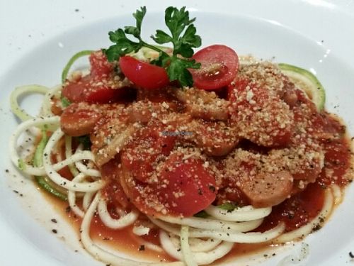 zucchini spaghetti at Veganerie Concept - Benjasiri Park in Bangkok