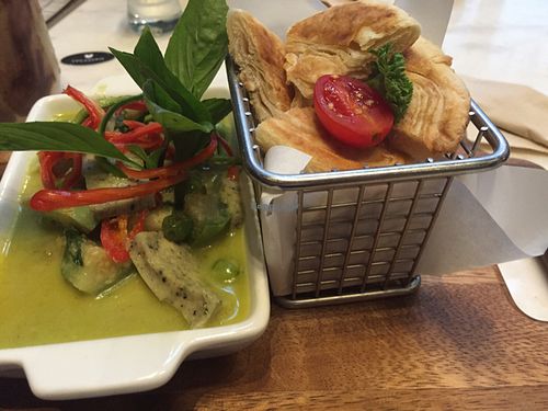 curry and roti at Veganerie Concept - Benjasiri Park in Bangkok