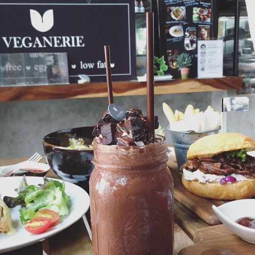 brownie smoothie  at Veganerie Concept - Benjasiri Park in Bangkok