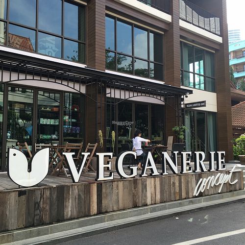 outside at Veganerie Concept - Benjasiri Park in Bangkok