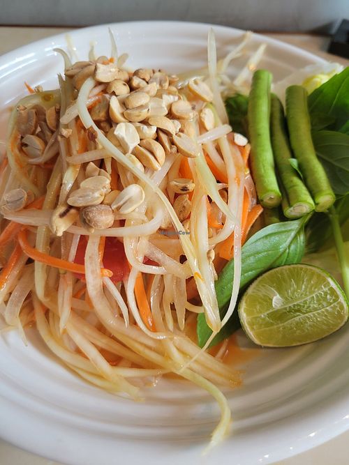 Som tam at Veganerie Concept - Benjasiri Park in Bangkok