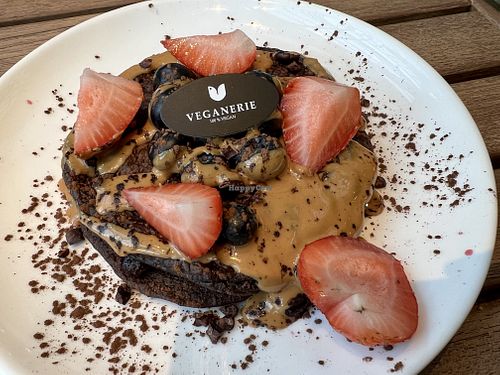 Protein pancakes   at Veganerie Concept - Benjasiri Park in Bangkok