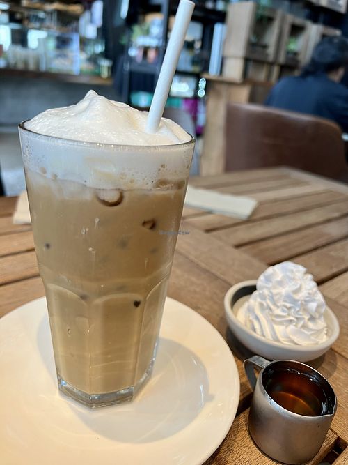 Latte  at Veganerie Concept - Benjasiri Park in Bangkok