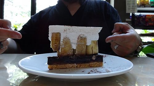 Banoffee cake at Veganerie Concept - Benjasiri Park in Bangkok