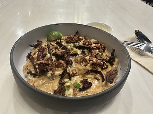 Tom yam mag & cheese   at Veganerie Concept - Benjasiri Park in Bangkok