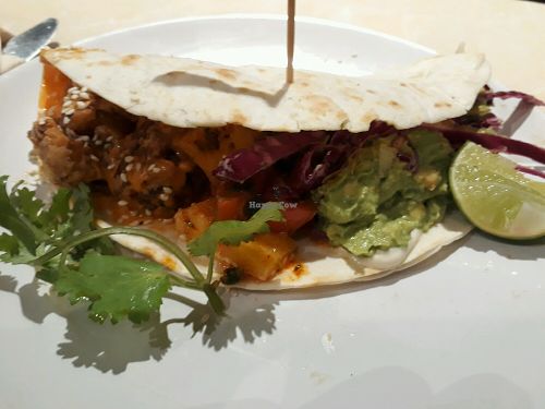 Christmas Avocado Taco at Veganerie Concept - Benjasiri Park in Bangkok