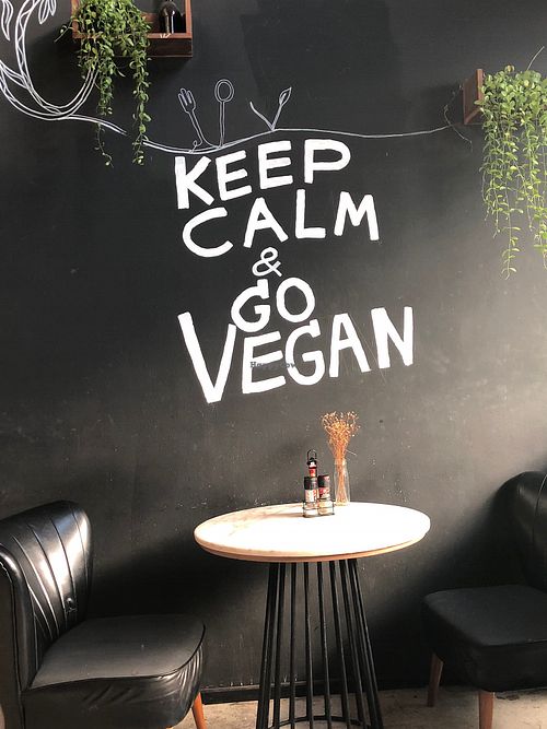‘nuff said at Veganerie Concept - Benjasiri Park in Bangkok