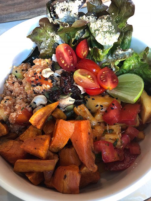 Sweet Potato Quinoa Bowl at Veganerie Concept - Benjasiri Park in Bangkok