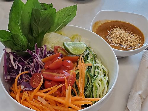 Raw pad Thai at Veganerie Concept - Benjasiri Park in Bangkok