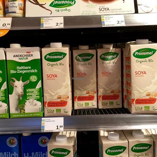 goat and soy milk at denn's Biomarkt - Severinstrasse in Cologne