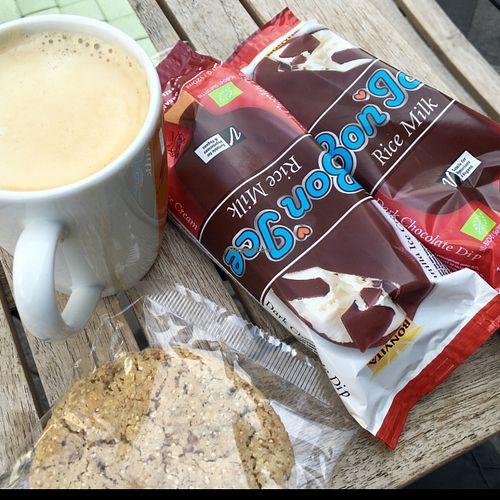 vegan coffee break ;) at denn's Biomarkt - Severinstrasse in Cologne