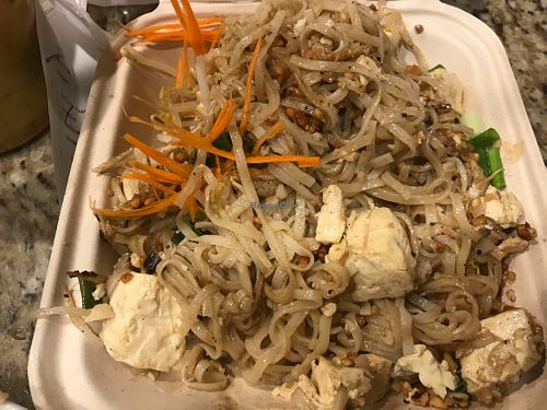 This is the Pad Thai noodles with tofu. Yum! at Rajanee Thai in Haleiwa