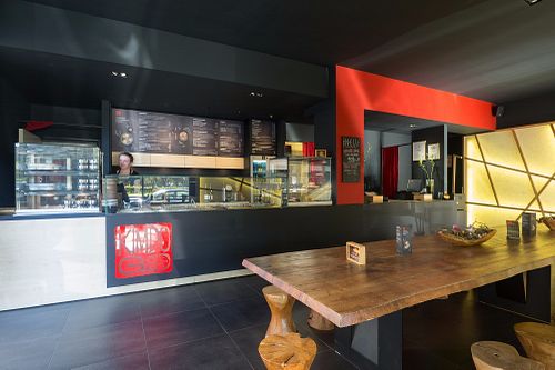 The counter of  the Kimdogo. at Kimdogo in Saarbrucken