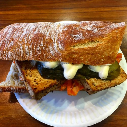 Tofu baguette. at Neste Kekkosentie in Tampere
