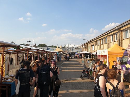 Heatwave caused small turnout at The Green Market Berlin in Berlin