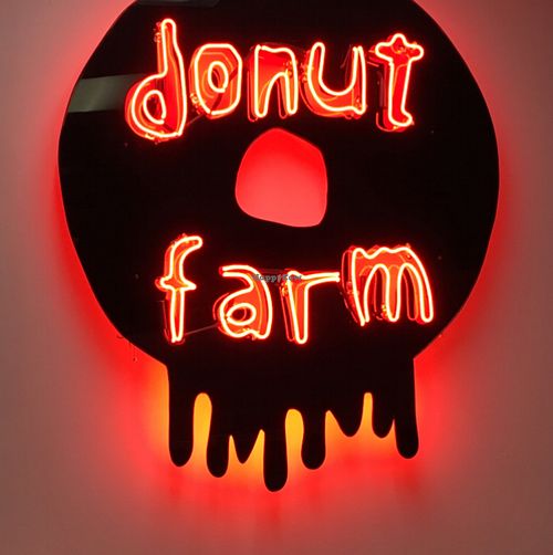 signage at Donut Farm in Los Angeles
