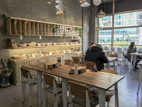 Inviting atmosphere; but limited seating at La Vege  in Shanghai