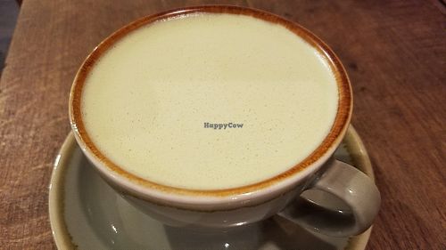 matcha tea latte at Deliciously Ella - Seymour in London