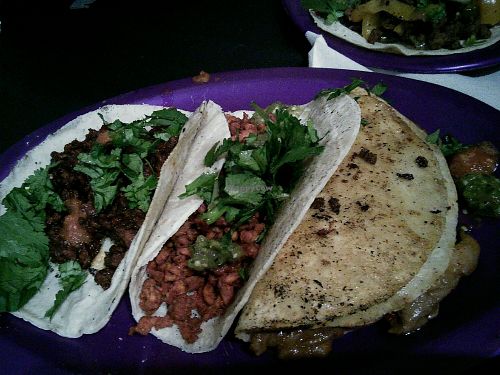 ? tacos at La Estacion Vegana in Guadalajara