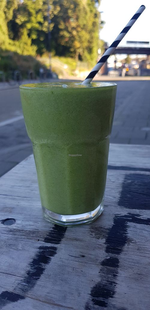 Cucumber, broccoli, mango and pineapple smoothie at The Broca in South East London