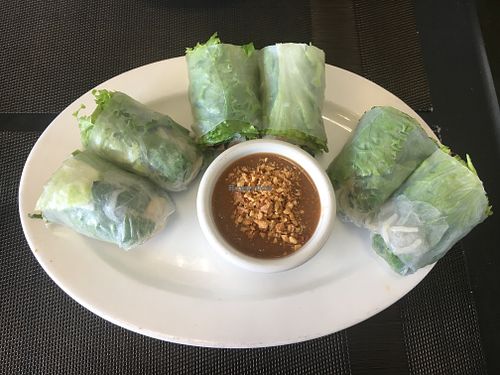 Spring rolls at The Green Barn in Milpitas
